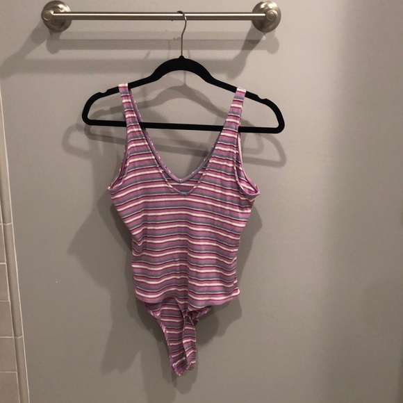 Wild Fable Striped Bodysuit - Picture 2 of 3
